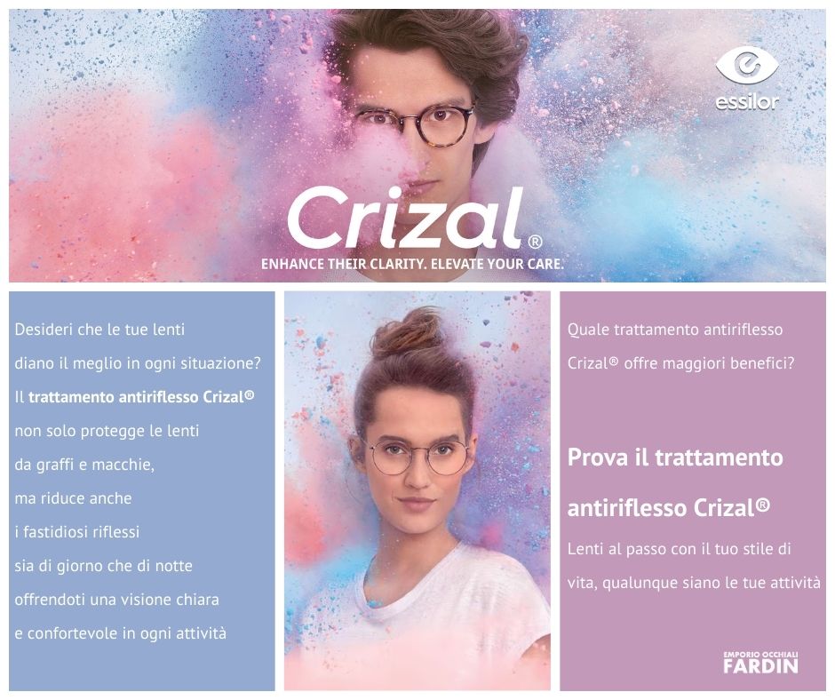 Trattamento antiriflesso Essilor Crizal